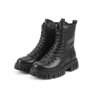camel active Women Anna Platform Combat Boots -712404-SN01-1-BLACK