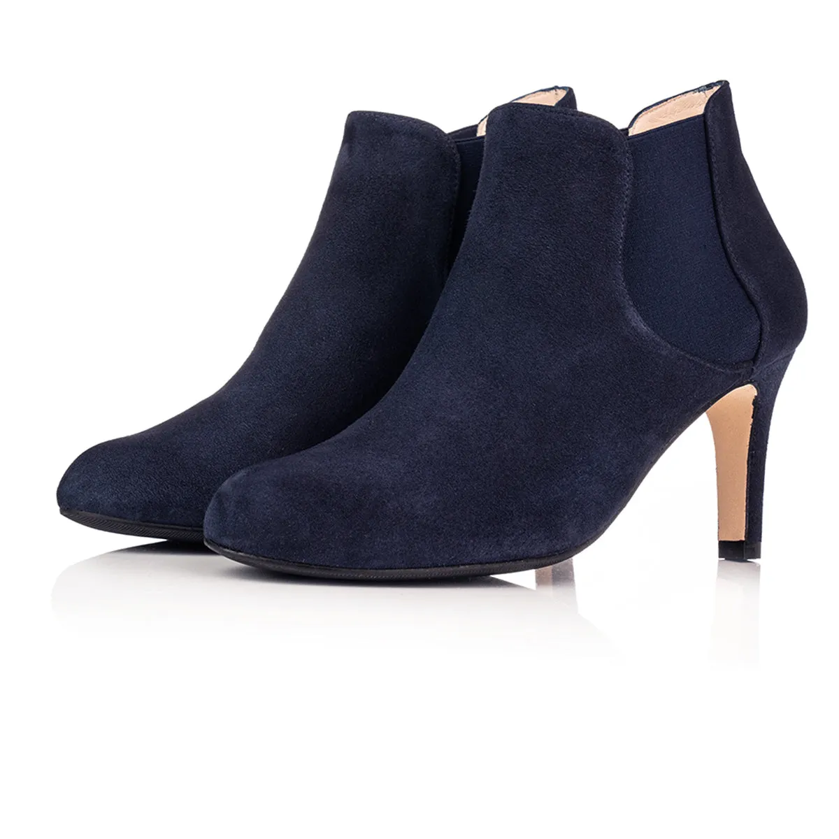 Lily Extra-Wide Width Boots - Navy Suede