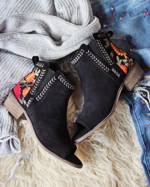 Lovell Peep Toe Booties in Black