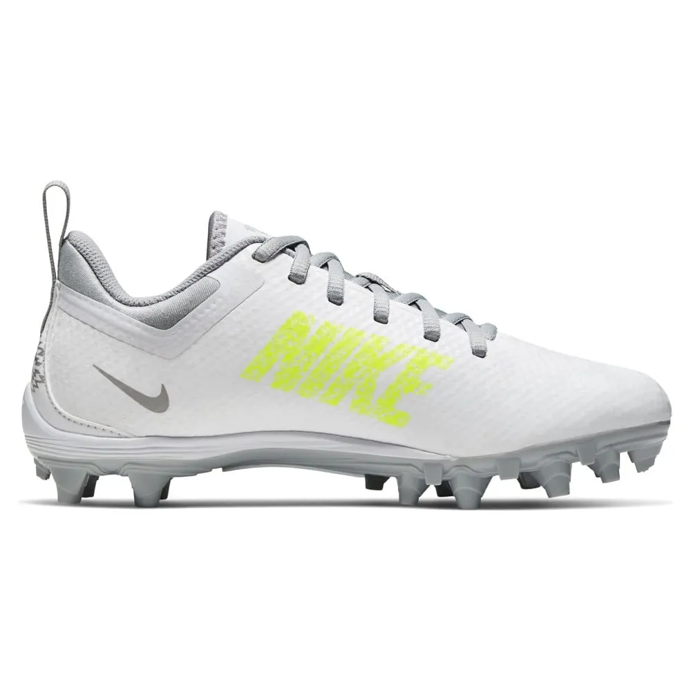 Nike Alpha Huarache 7 GS Youth White/Grey Lacrosse Cleats