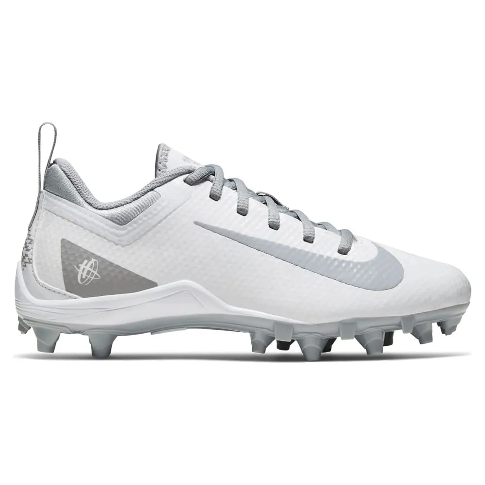 Nike Alpha Huarache 7 GS Youth White/Grey Lacrosse Cleats