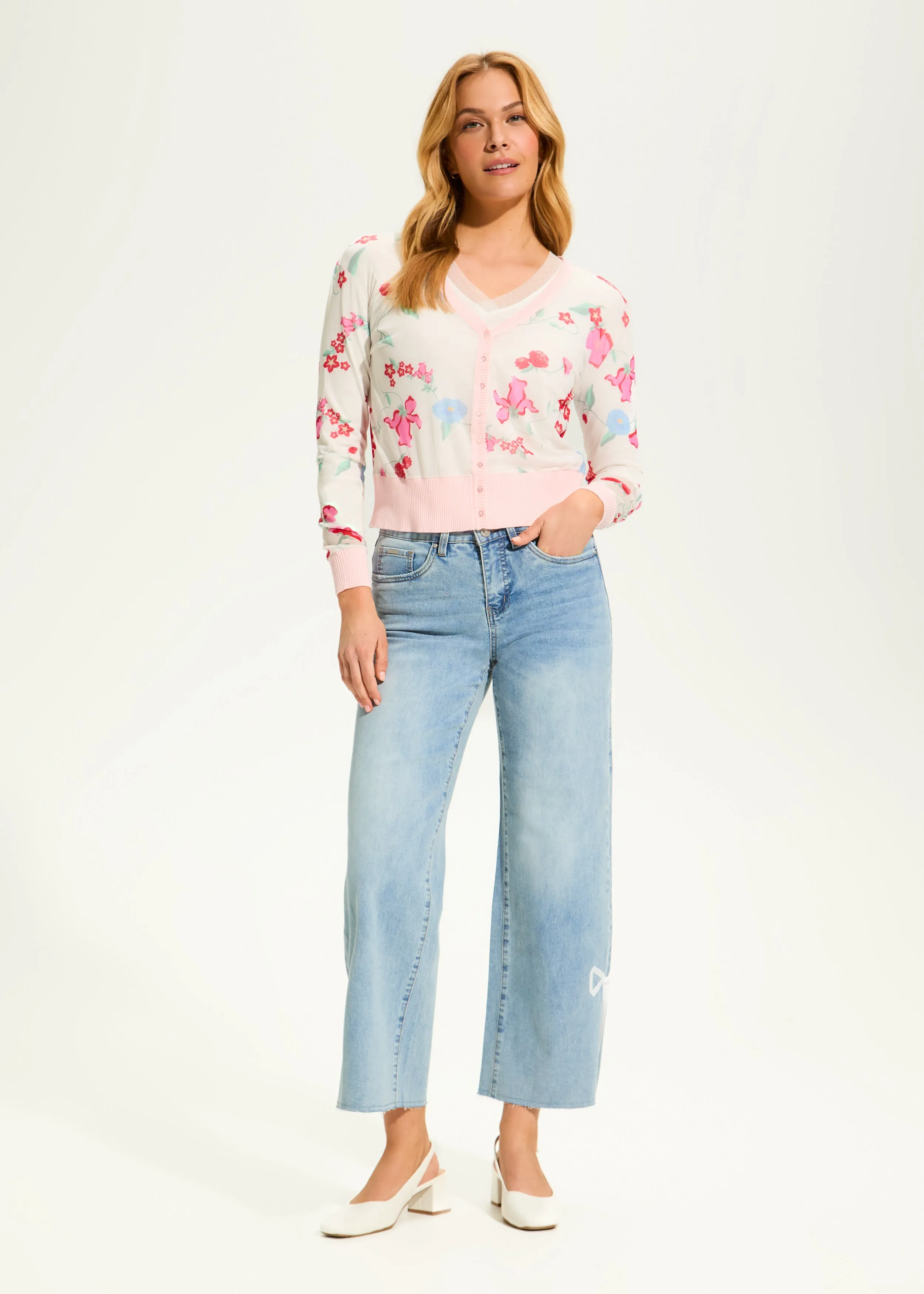 Olivia Wide Ankle Denim, Light Blue
