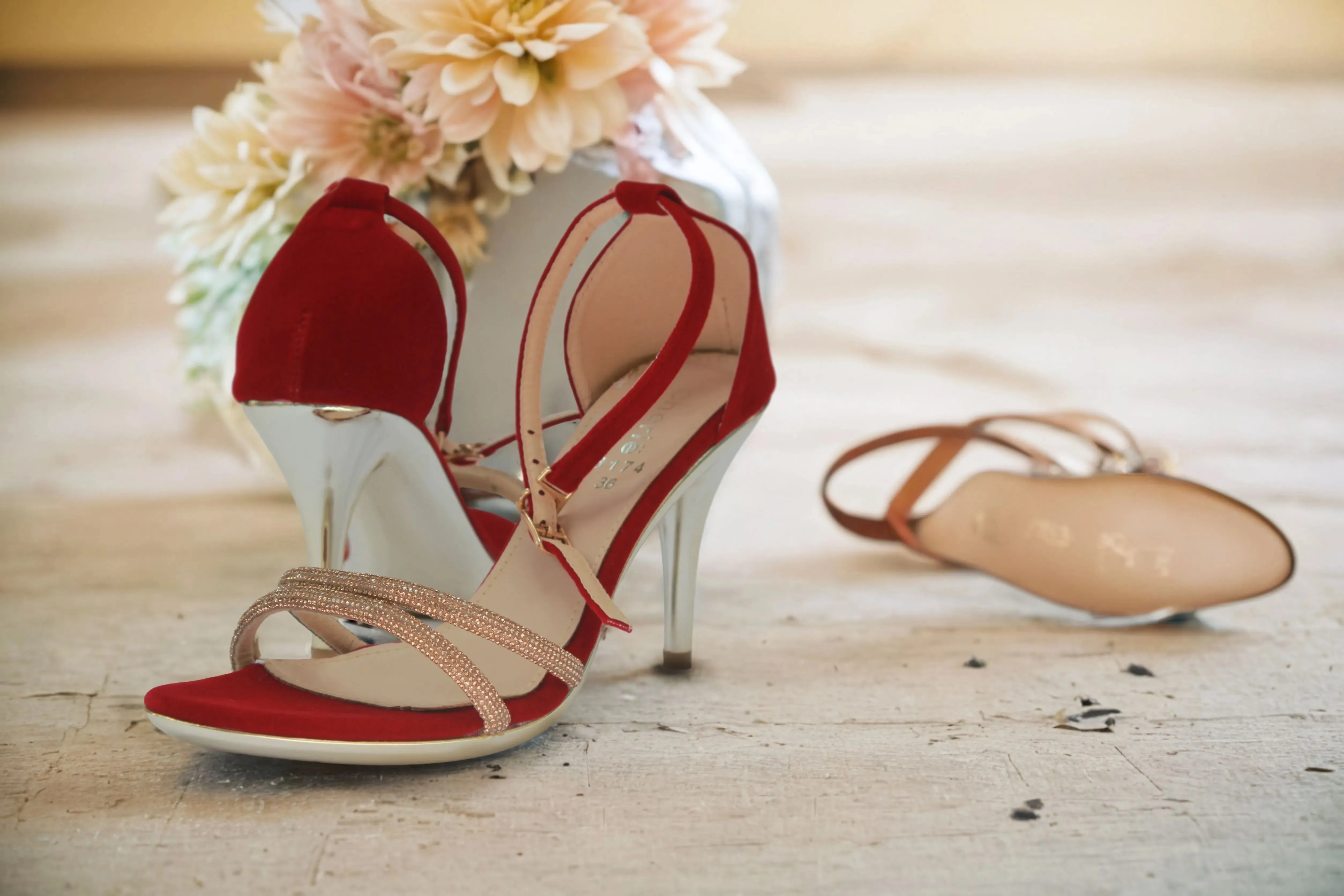 Red | Fancy Heel Sandal for Women