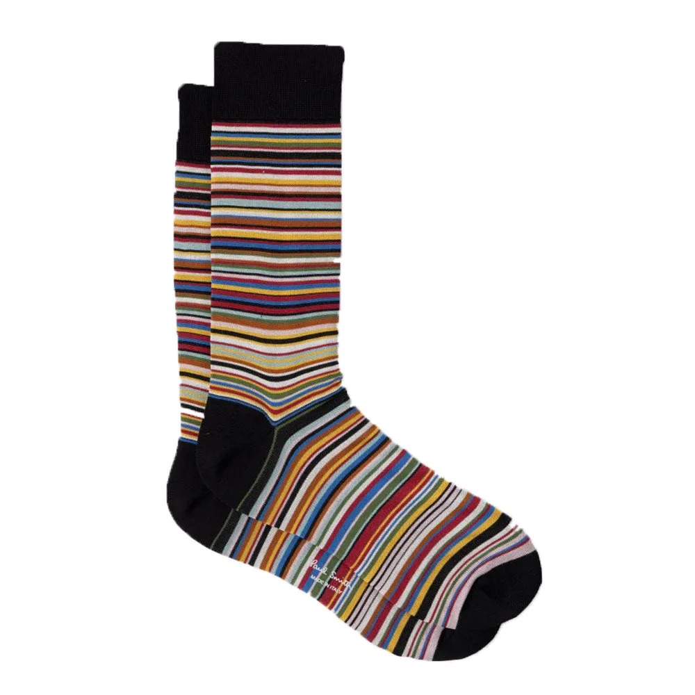 Signature Stripe Silk-Blend Socks, Multi