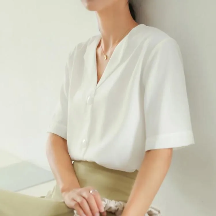 Summer Casual Chic Green Shirt
