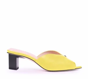 Tiffany Mule Low Heels in Yellow
