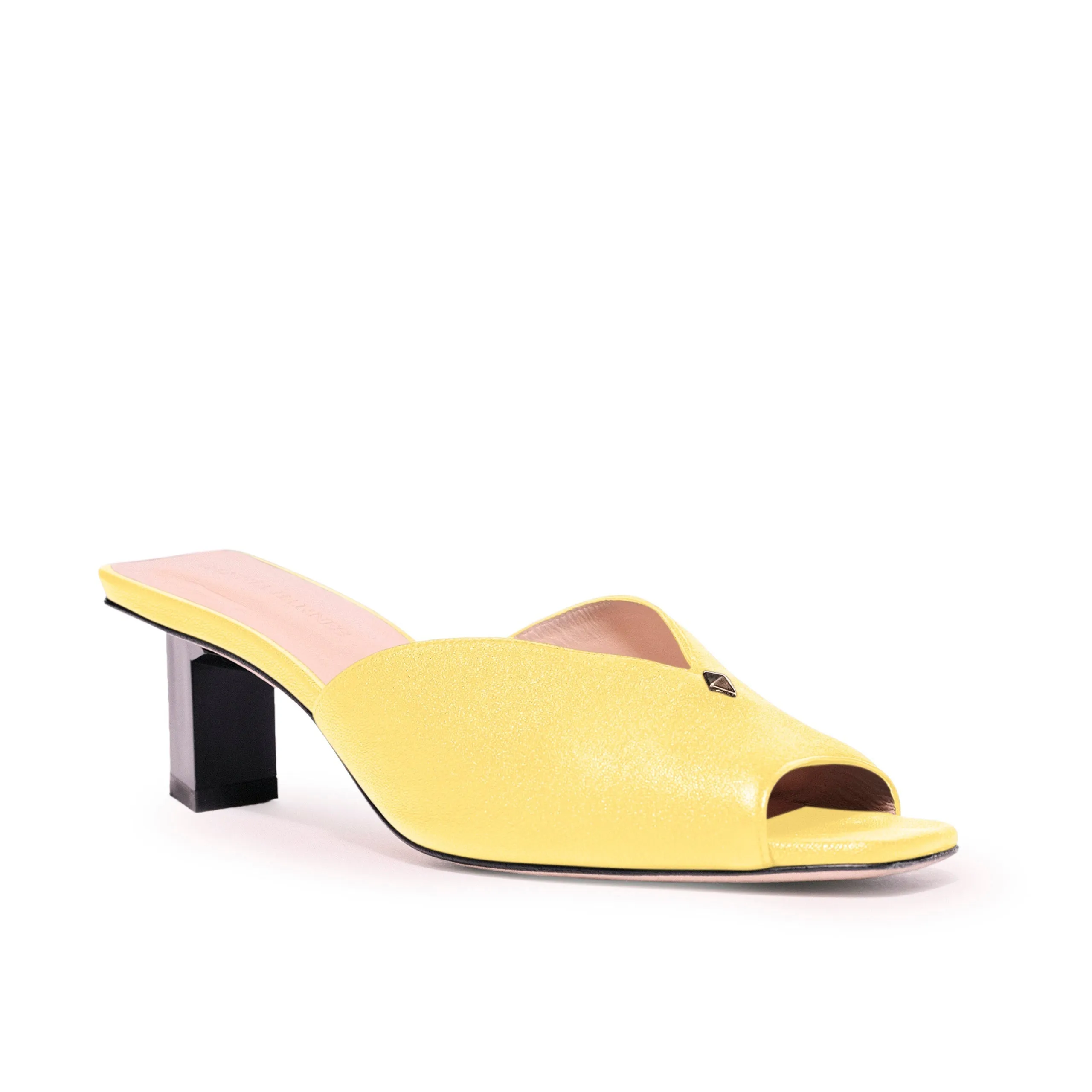 Tiffany Mule Low Heels in Yellow