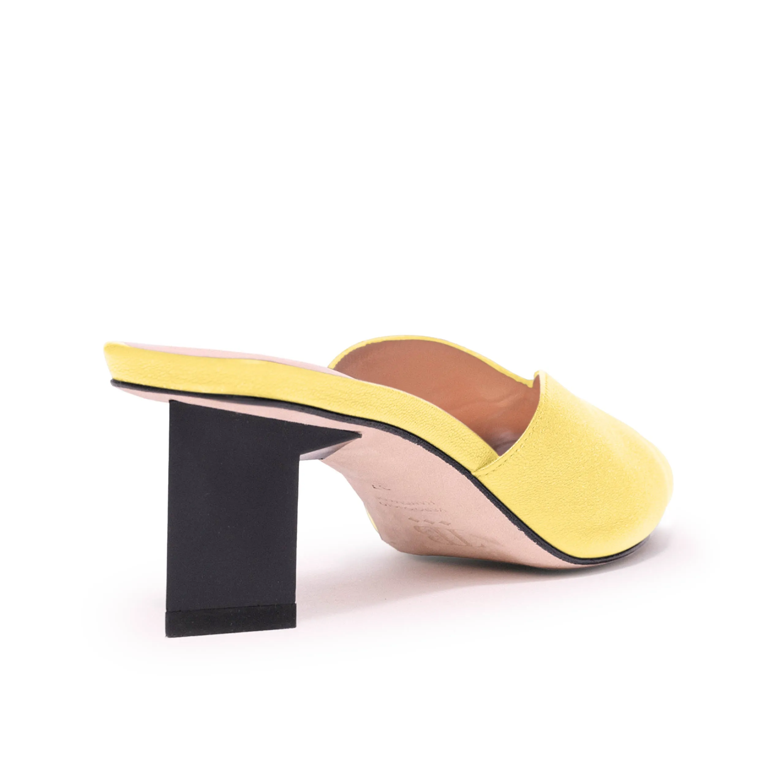 Tiffany Mule Low Heels in Yellow