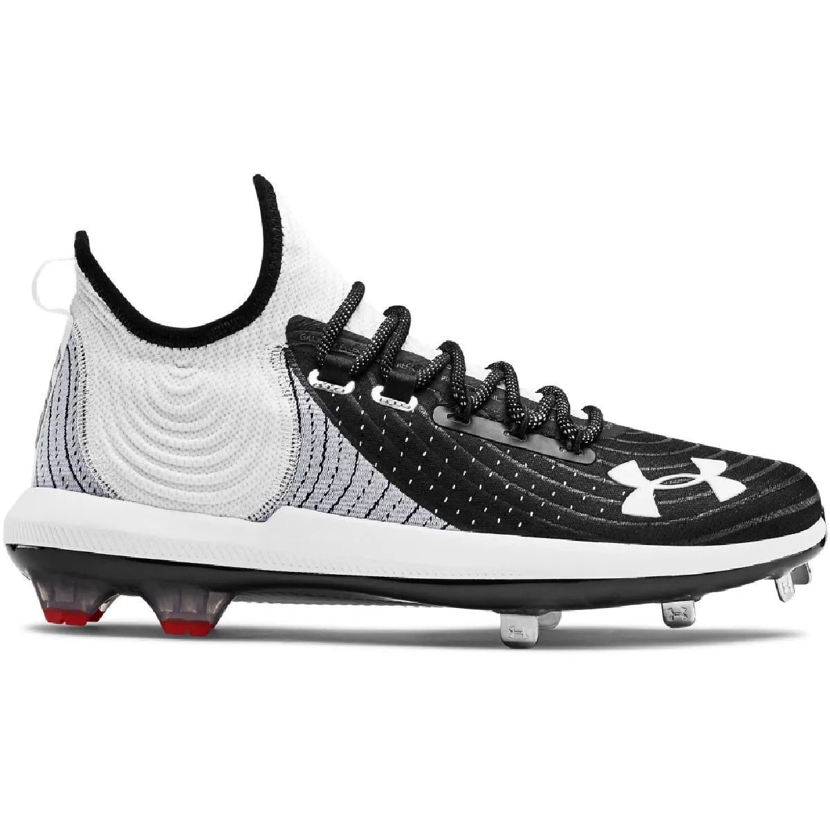 Under Armour Bryce Harper 4 Low Men's Metal Baseball Cleats (White/Black)